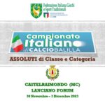 CAMPIONATI ITALIANI ASSOLUTI DI CALCIO BALILLA
