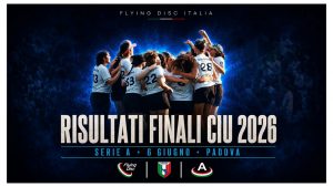 ULTIMATE FLYING DISC, A PADOVA ASSEGNATI I TITOLI NAZIONALI