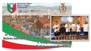 TRICOLORE LANCIO DEL RULLETTO FIGEST: A CITTÀ DI CASTELLO VINCONO MARCHIGIANI ED UMBRI